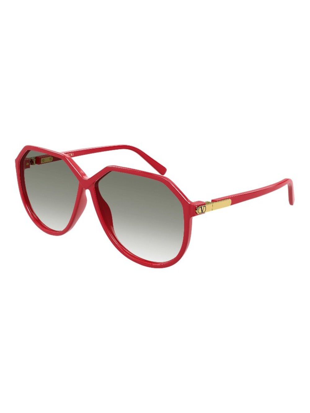 New Valentino Women's Sunglasses Red Grey Lens Injected Frame VG0026S 003 61